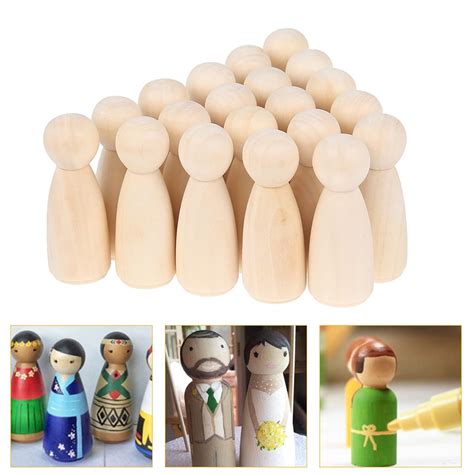 unfinished wooden peg dolls